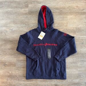 Vintage Y2K Nautica Jeans‎ Hoodie Sweatshirt Navy Blue XL Skater